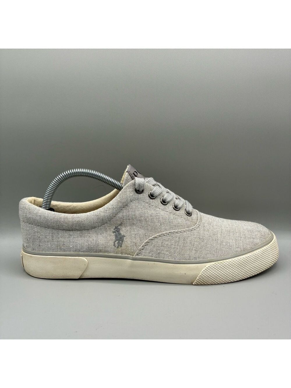 Polo Ralph Lauren Forestmont II Sneakers Men’s 10D Gray Canvas Yarn Shoes
